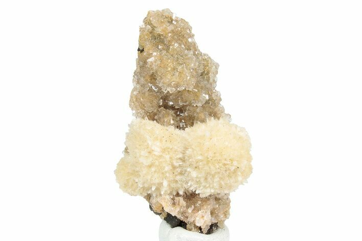 Thomsonite (Zeolite) on Sparkling Heulandite - Maharashtra, India #238471